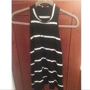 Black and white razor back tank by Wonderland.